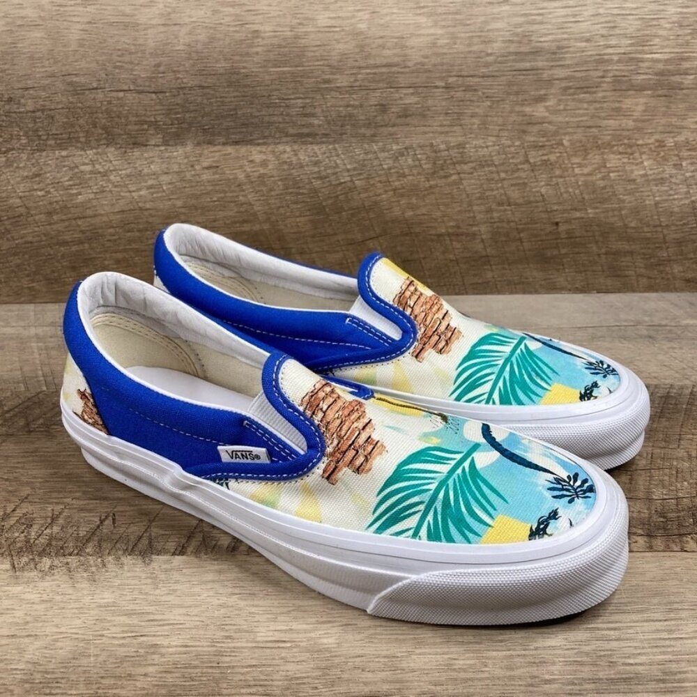 VANS Vault OG 'Spring Brick' Classic Slip On Dazzling Blue Mens 6.5 Womens 8 NEW
